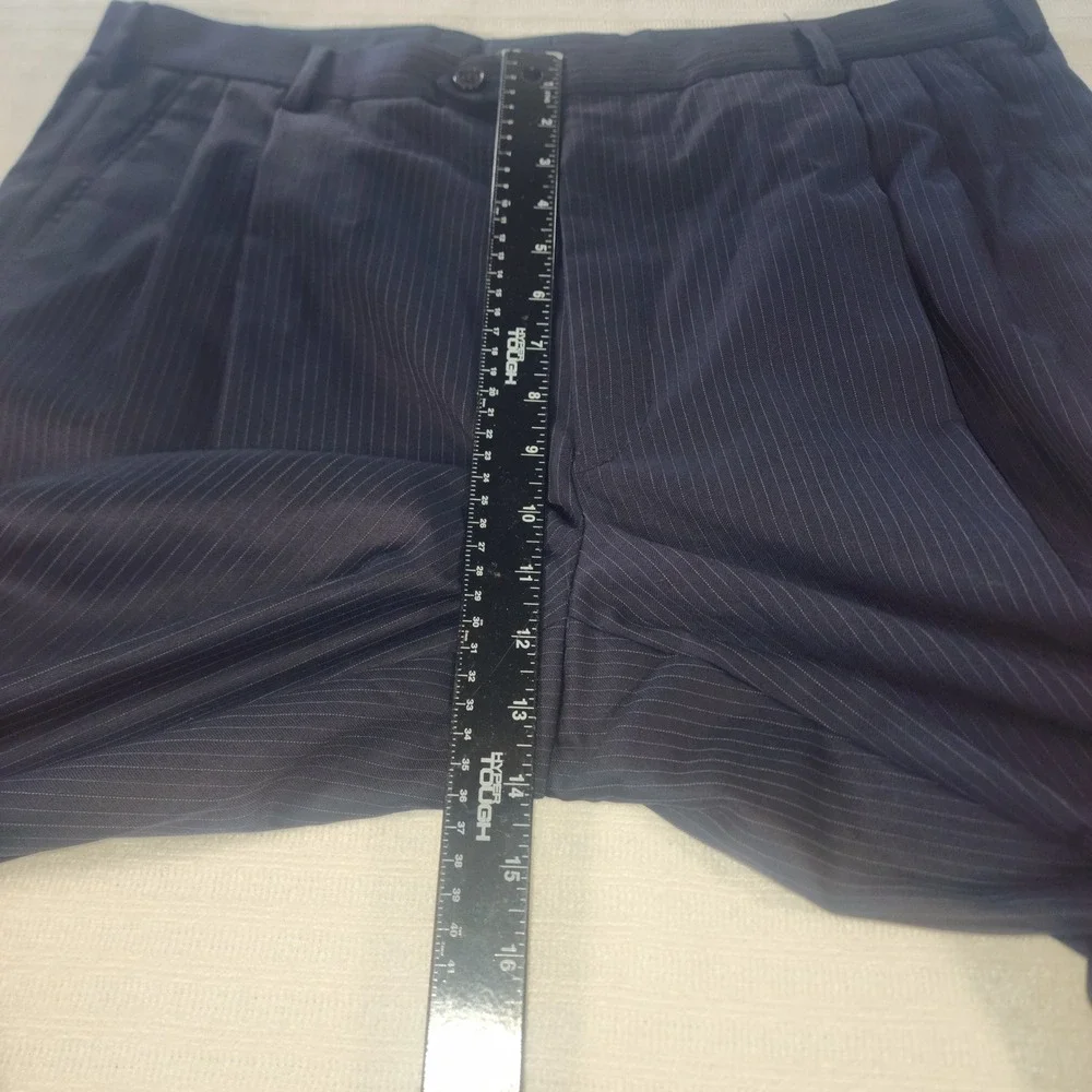 Brooks Brothers 1818 Madison Suit Mens 43R 38W Navy Pinstripe Wool Italy VBC